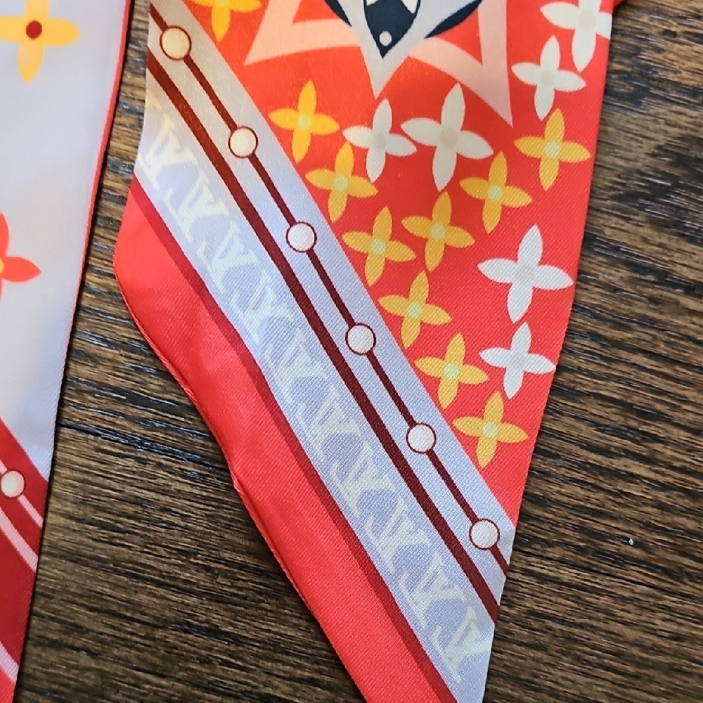 Stylish Orange and White Scarf Sash - Picture 8 of 8